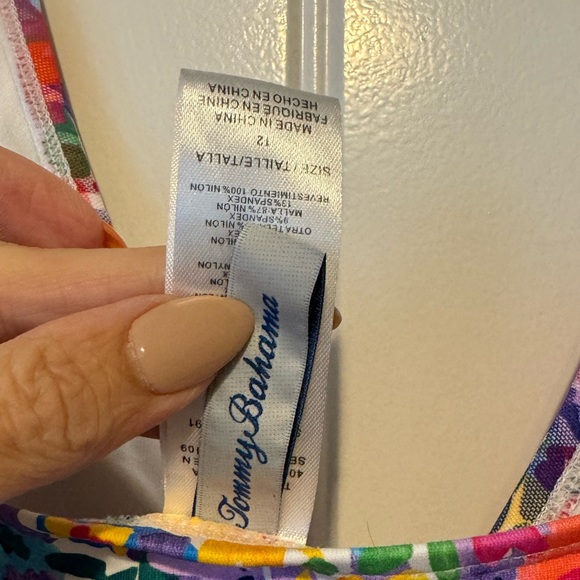 Tommy Bahama Watercolor Floral Wrap Swimsuit - Picture 4 of 4